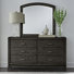 Ensemble de chambre à coucher avec commode et miroir Drelan