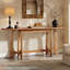 Console 63 po avec structure géométrique en bois massif