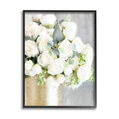 " Full White Rose Bouquet " by Anne Bailey