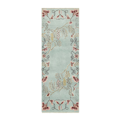 One-of-a-Kind 2'1x6' Hand Knotted Area Rug