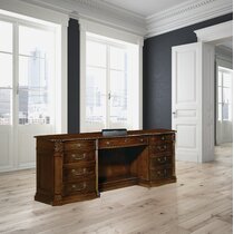 Realize Peninsula Desk in L-Configuration + Glass Modesty Panel + Pedestal