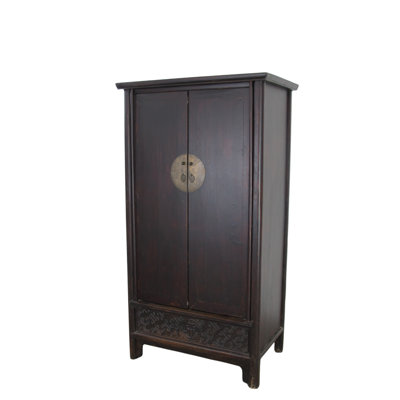 Elm 37.4 " W Solid Wood TV Armoire