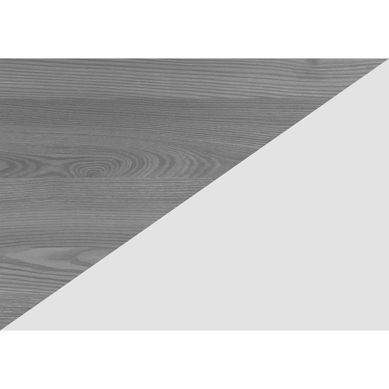 Table rectangulaire de 32 po à hauteur de comptoir, plateau en stratifié gris, métal blanc fiable, hauteur de salle à manger moderne, stratifié