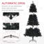 Arbre de Noël 6 pi avec sapin de Noël artificiel non éclairé avec branches réalistes, sapin de Noël avec 618 pointes, noir-107091505
