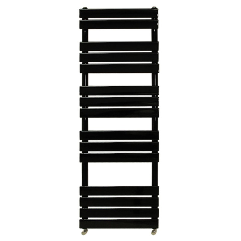Burson Flat Panel Towel Rail Heated Towel Rails, 160cm H x 45cm W x 6.2cm D, Black