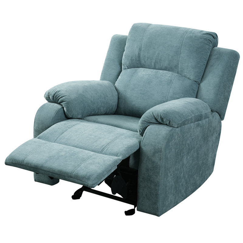 Fauteuil inclinable manuel, Chenille bleu sarcelle