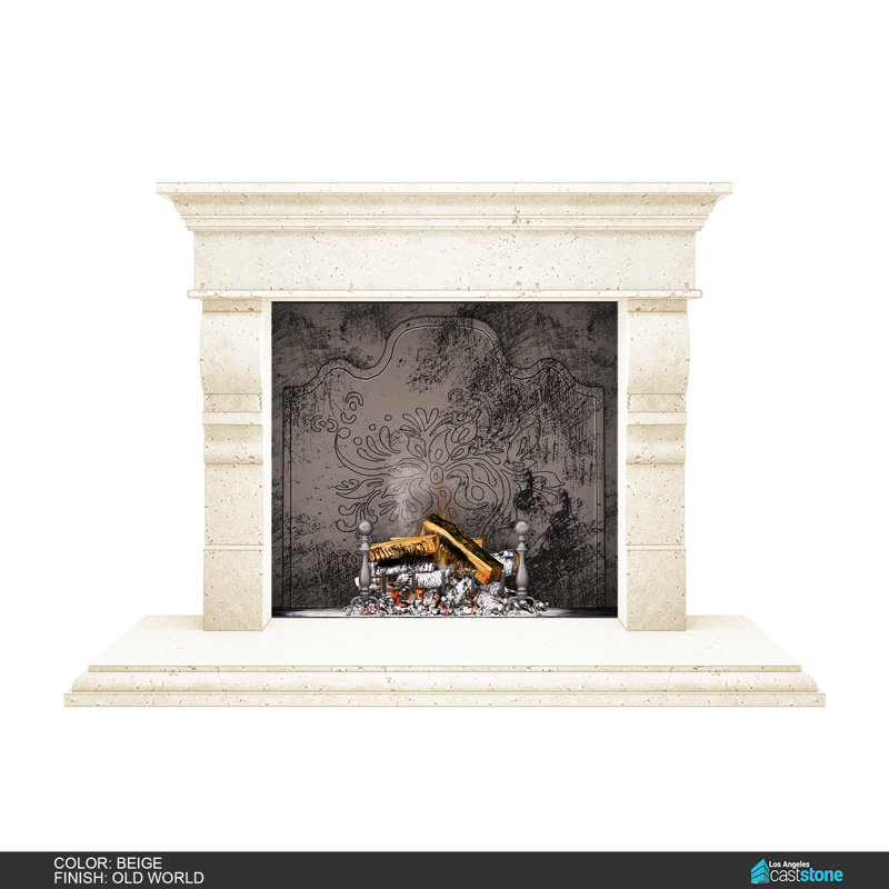 Rome Fireplace Surround, Old World/Beige