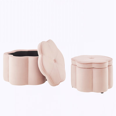 Set of 2 Ottoman with Storage