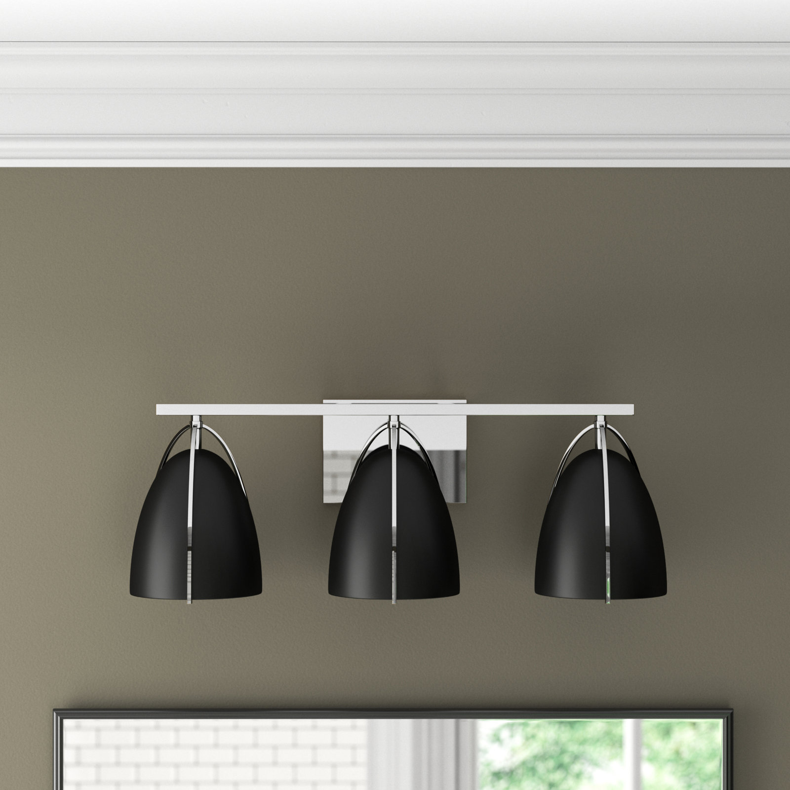 Noel 3-Light Dimmable Vanity Light, Chrome, No