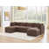 Annai 129" Wide Reversible Modular Corner Sectional with Ottoman