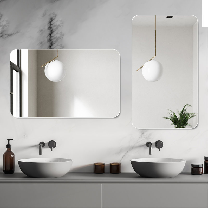 Miroir de salle de bain, miroir mural pour salle de bain anti-buée