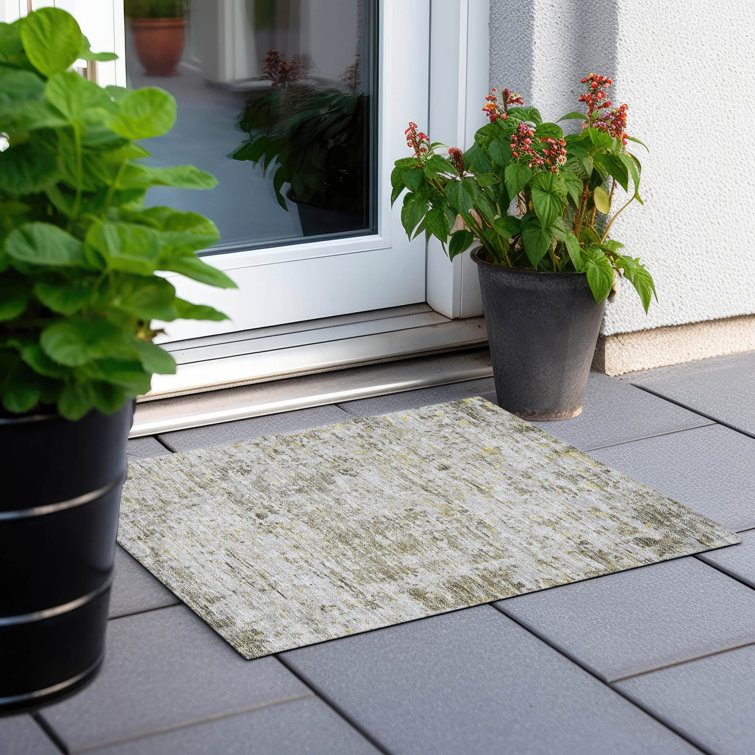 Machine Washable Indoor/Outdoor Cicel ACN1128 Taupe Rug