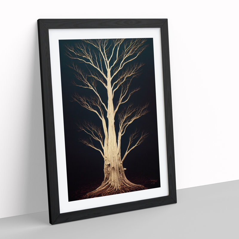 Magnificent Tree - Framed Print, Black, 34cm H x 25cm W x 2cm D