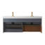 Meuble-lavabo double 60 po avec dessus en quartz-448345138