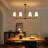 4-Light 47.63 inch Dimmable Modern Linear Kitchen Island Chandelier With Cone Fabric Shades -1636739770