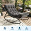 Chaise berçante surdimensionnée avec coussin Papasan, intérieur / extérieur