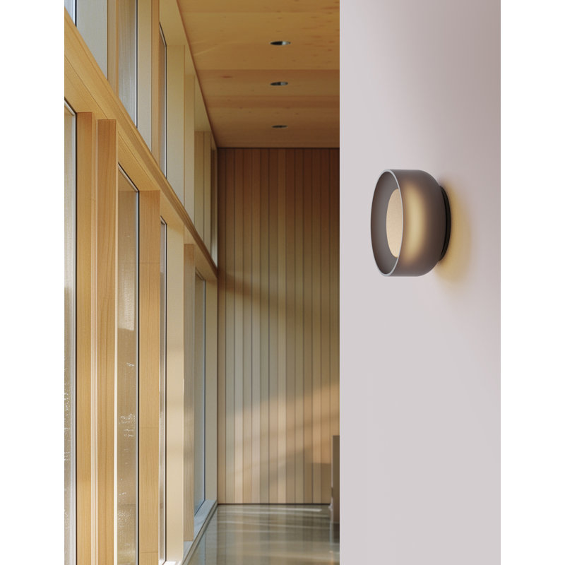 Totem Wall Sconce 3 CCT, Matte Black/Brushed Brass, Brown