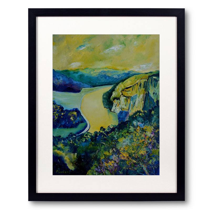 Yellow River Print by Pol Ledent, Black Framed Paper, 20" H x 16" W