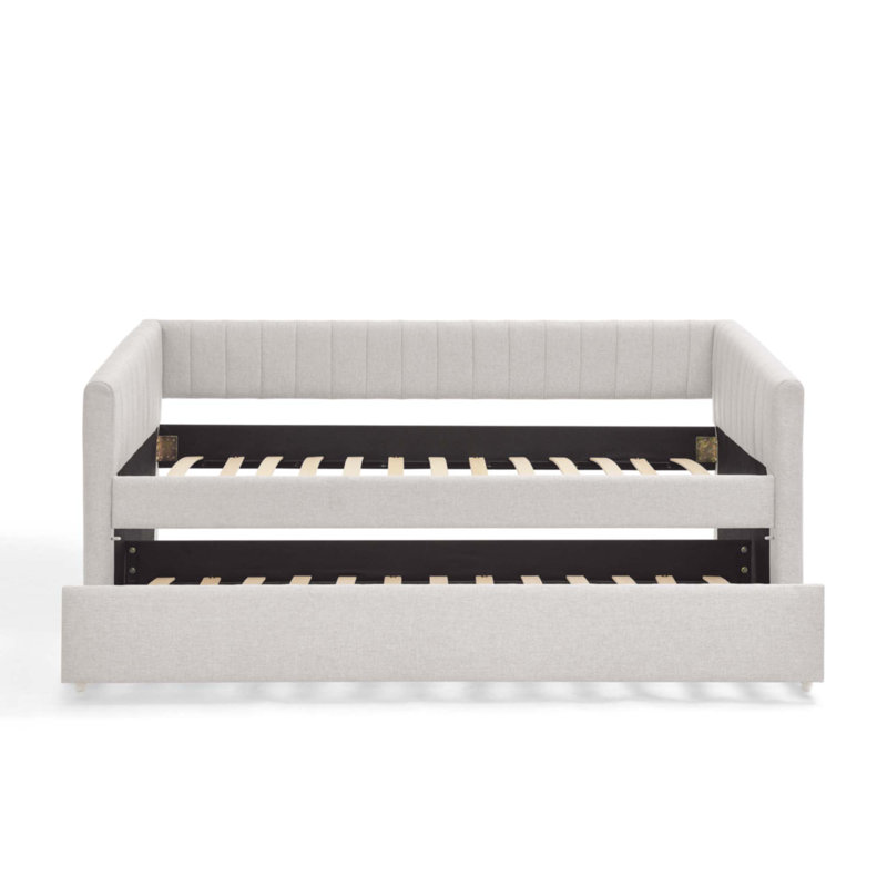 Daybed With Trundle Upholstered Sofa Bed, Twin