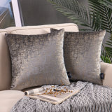 Bronzing Velvet RY Collection Reversible Throw Pillow