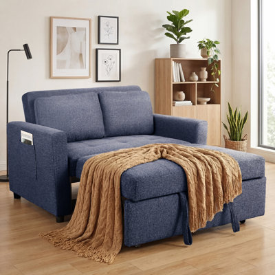 Vadims Upholstered 48.5'' Reclining Sleeper Sofa