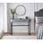 39" Mirrored Makeup Vanity Table With Stainless Steel Base, Mirrored Console Dressing Table With 2 Drawers,Versatile Desk For Bedroom And Office-168438321