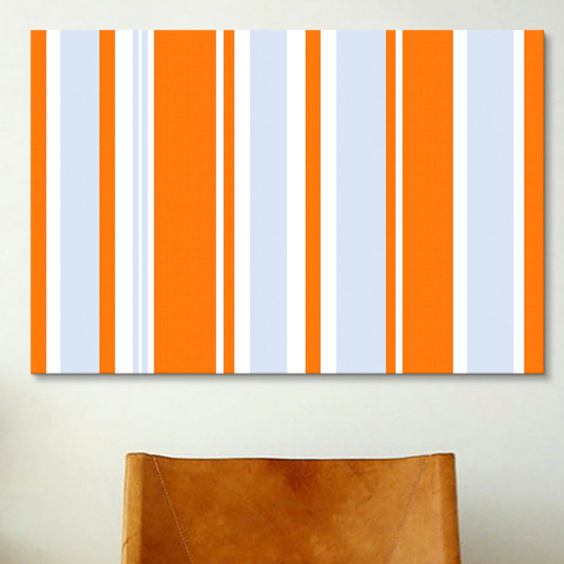 Falsterbo «Striped Grand Prix Baby», reproduction sur toile tendue, H 40 po x l 60 po x P 1,5 po, Toile tendue, Pas de tapis