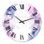 Horloge murale moderne mauve et rose avec éclaboussures colorées I-60281762