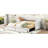 Expandable, Twin Xl To King, Beige, Upholstered Daybed, Two Drawers, Optimal Comfort For Back And Arms, No Spring Box Stylish Buttoned Design On Drawer, Foam Padding