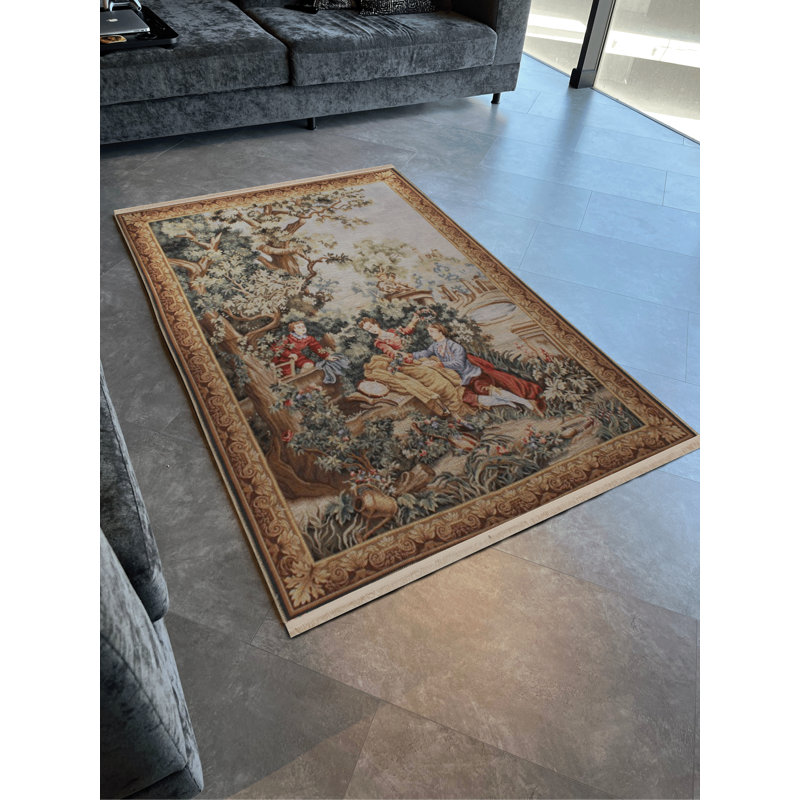 Tapis multicolore Gobelin, Tapis de couloir 3 pi 3,37 po x 6 pi 6,74 po