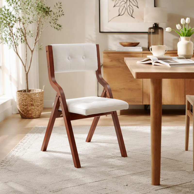 Ensemble de 2 chaises pliantes avec coussin, chaise pliante portative avec coussin, chaise de salle à manger rembourrée moderne pour la cuisine, le bureau, un mariage, une fête ou une salle à manger.