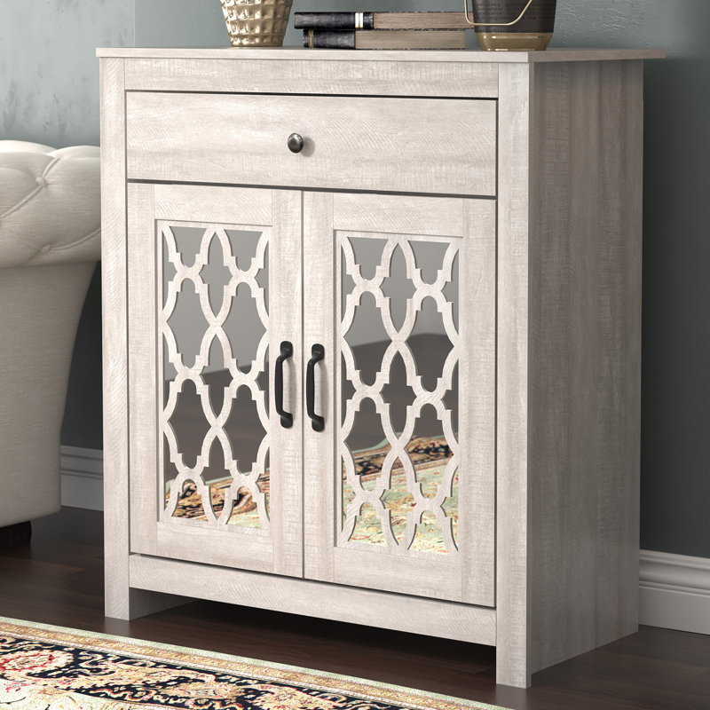 Buffet décoratif 2 portes Chessani, Chêne gris cendré