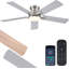 52" 5-blade Ceiling Fan with LED Light Kit and Remote Control-1261627999-1264885281