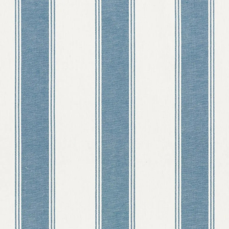 Tissu à rayures Schumacher x Veere Grenney, Marin