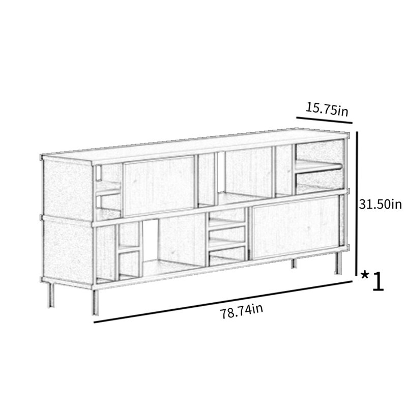 Simple Modern Home Dining Accent Cabinet