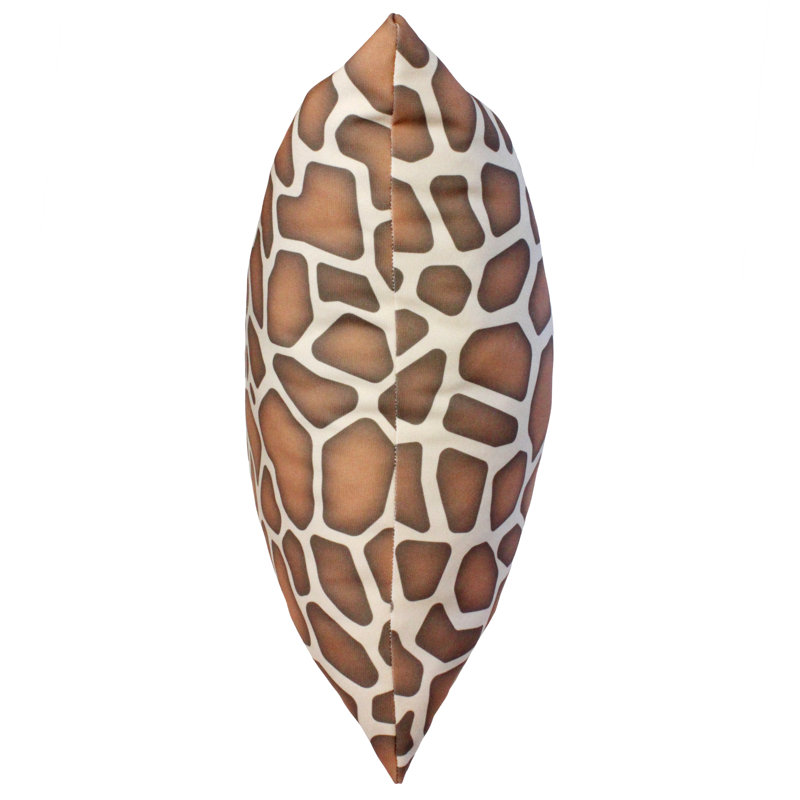 Animal Print Reversible Throw Pillow, Natural