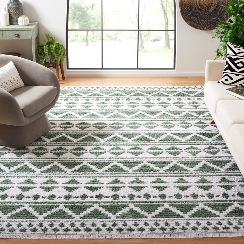 Tapis géométrique Botagoz Performance, Rectangle 8 pi x 10 pi
