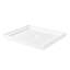 OVE Decors 40 In. W X 32 In. D Shower Base Pan Square, Centre Drain, White Acrylic, Reversible Design