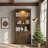 78.75''H 4-Tier Freestanding Bookshelf With Led Light & Adjustable Glass Shelves