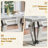 Modern Faux Marble Top Metal Base Dining Table Set-2031373096-2031373098-2029331906