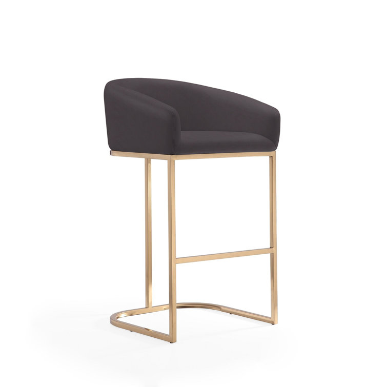Lioba Upholstered Counter Stool with Metal Frame