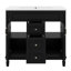 Meuble-lavabo 36 po avec lavabo supérieur, 2 portes à fermeture douce et 2 tiroirs, meuble-lavabo simple sur pied-969332872