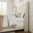 Full Size White Diamond Bed Frame-78894876-78894865