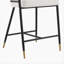 Tabouret de comptoir rembourré H 26 po avec structure en métal (ensemble de 2) - Beige-361833618