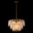 Aurthur Glam 6-Light Brushed Brass Hand-Carved Floral Glass Chandeliers  