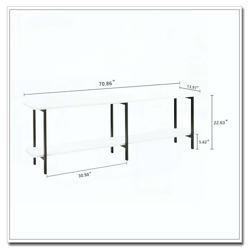 Console 71 po, Blanc