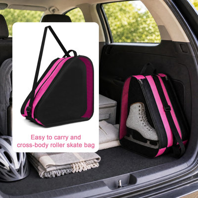 Sac de rangement résistant pour patins à roulettes et patins à glace - Convient aux patins quad, patins en ligne, patins à roues alignées, patins artistiques et patins de hockey sur glace - Accessoires de patinage pour enfants et adultes
