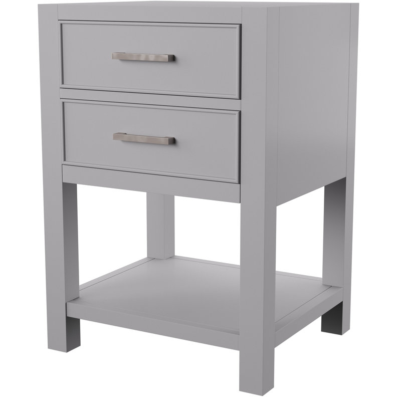 Brooks 24'' Single Bathroom Vanity Base Only, Chilled Gray
