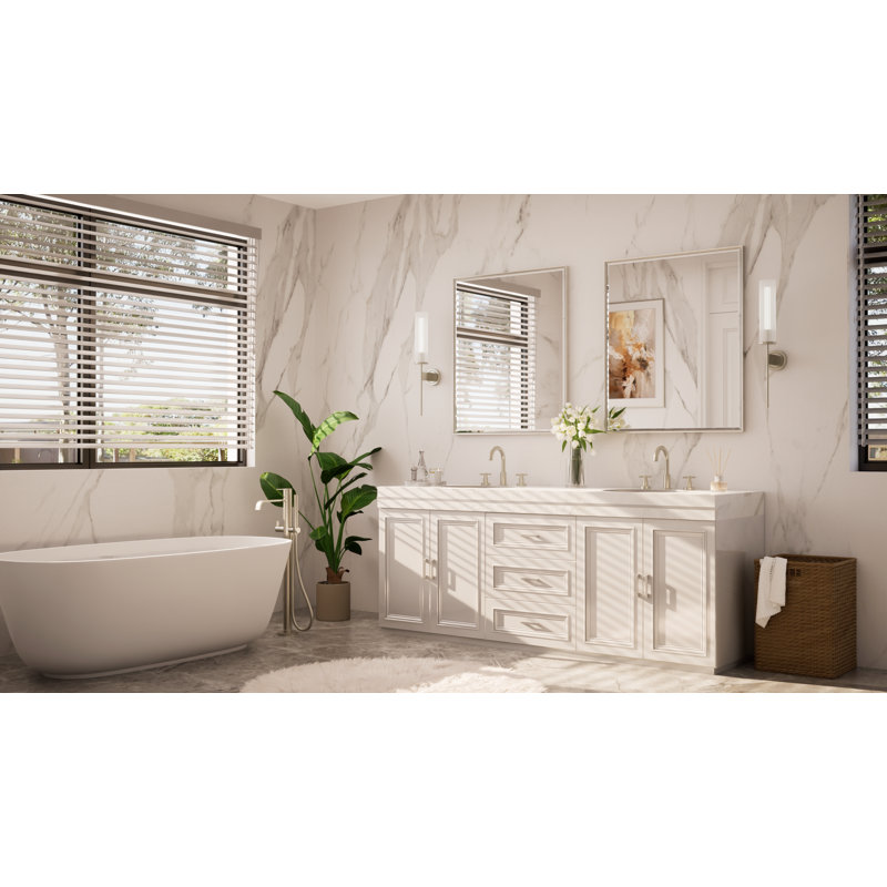 Areiona Beveled Bathroom Accent Vanity Mirror, 30" x 36", Brushed Nickel