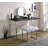 Black & Chrome Finish Vanity Desk